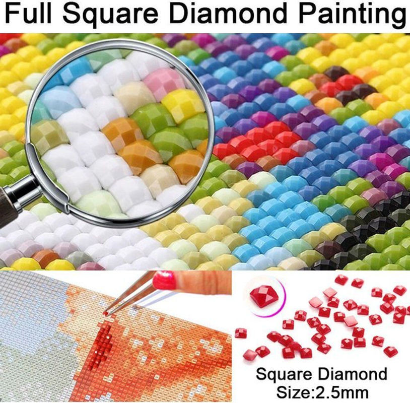 FIYO Diamond Painting Set 5D DIY mit Schmetterlings-Motiv, Mehrfarbig, B/H: 30 x 20 cm - Bild 1