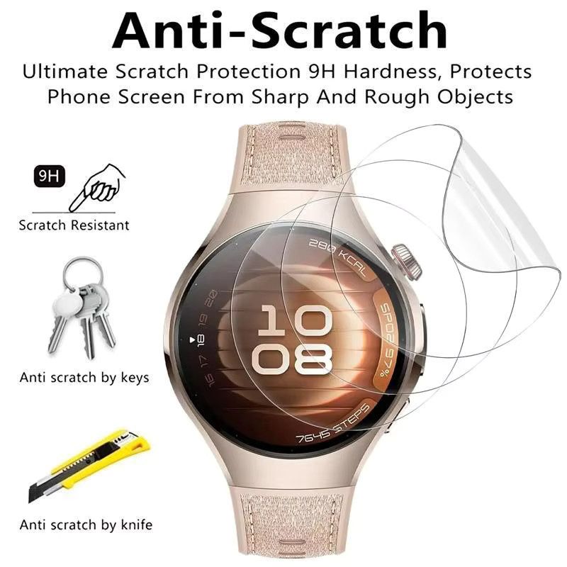 Huawei Displayschutzfolie Hydrogel, Huawei Watch 5, 42 mm, 46 mm, Unisex - Bild 3