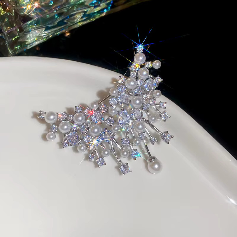 UOSU Brosche Schmetterling, Perle, Silber, Vintage - Bild 4