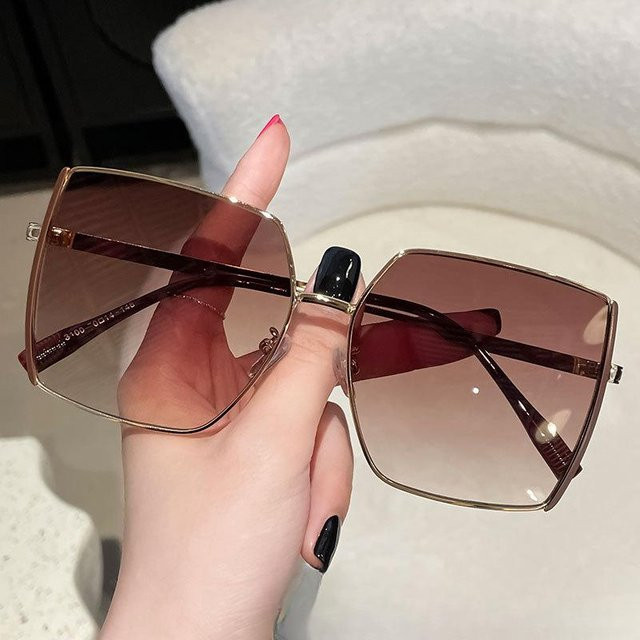 Dote Sonnenbrille, Vollrand, quadratisch, Metall, Gold, Damen - Bild 1