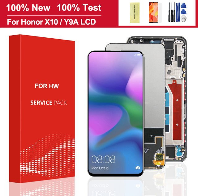 Huawei Y9A LCD Display Touchscreen Digitizer Montage mit Rahmen in Schwarz für Honor X10 5G 6.63 Zoll - Bild 1