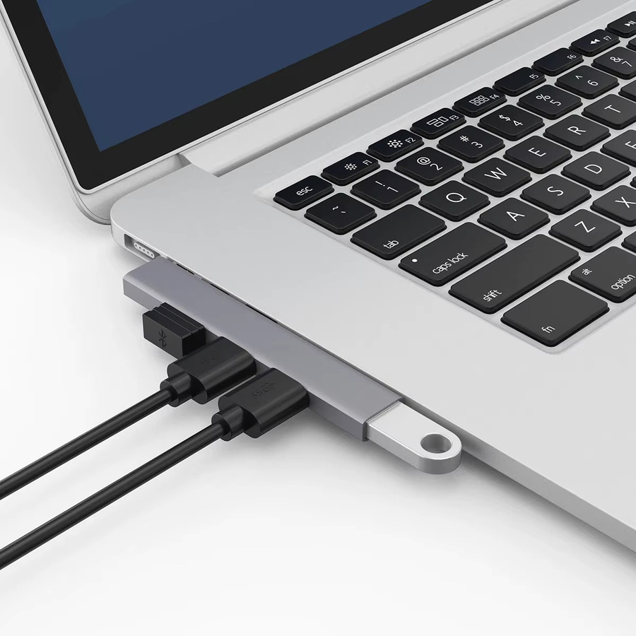Kebidumei 4 in 1 USB-C Hub Universal Docking Station mit USB 3.0 und OTG Adapter für Laptop und PC - Bild 1