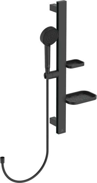 Ideal Standard Brausekombination mit 2-Funktions-Handbrause in Schwarz Matt mit Regen- und Massagefunktion sowie Anti-Kalk-Beschichtung - Bild 1