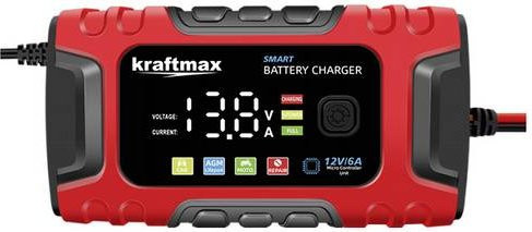 Kraftmax Ladegerät 12V mit 6A Ladestrom in Rot - Bild 1
