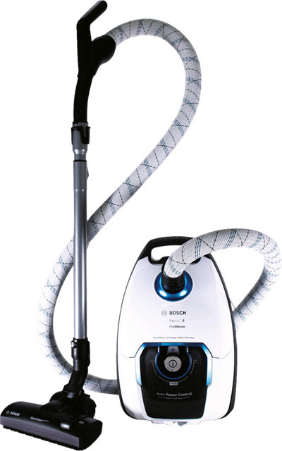 Bosch Serie 8 In'genius ProSilence BGL8SIL5 Beutelsauger in Weiß mit HEPA H13 Filter und Parkettbürste - Bild 1