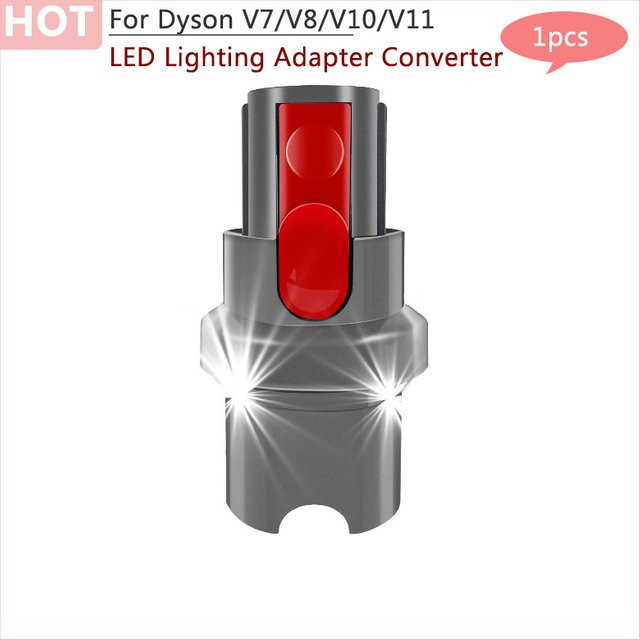 Dyson Kompatibler LED-Beleuchtungs-Adapter für kabellose Staubsauger V7 V8 V10 V11 in Grau - Bild 1