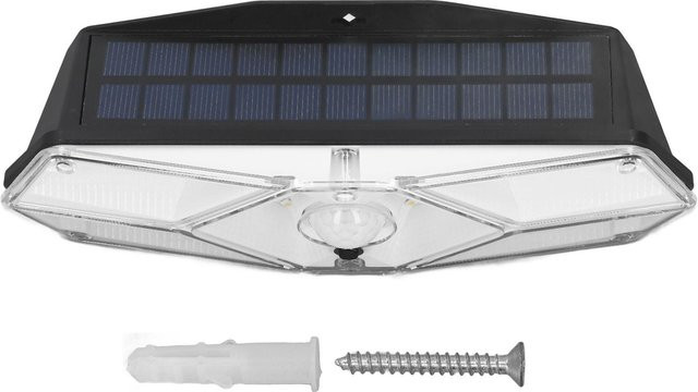 GoolRC Solar Außenwandleuchte mit 104 LED, Weißes Licht, Bewegungssensor und 1800mAh Akku - Bild 1