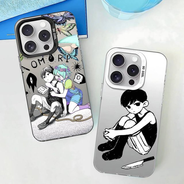 Mesuca Anime O-Omori-S Handyhülle für iPhone 11 bis 17 Pro Max Plus, Stoßfeste Rückseite in Silber und Mehrfarbig - Bild 1