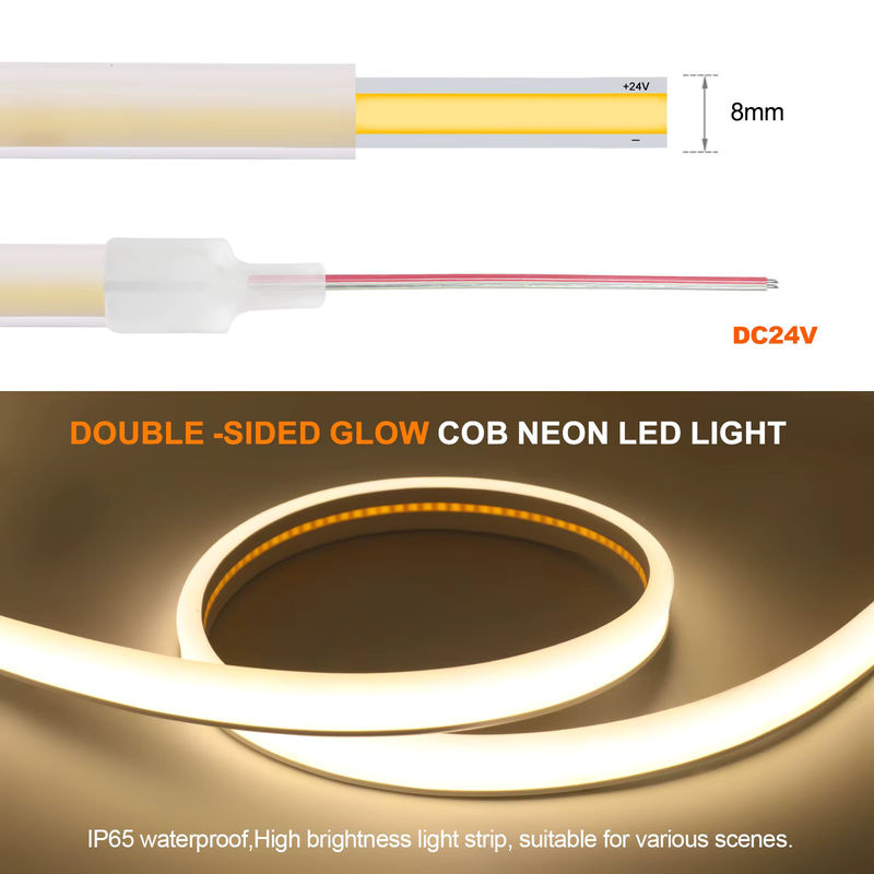 XUNATA COB-LED-Streifenlicht Weiß, doppelseitig leuchtendes LED-Neonband mit 320 LEDs, wasserdichtes flexibles Silikon-Lichtband für lineare Up-Down-Beleuchtung - Bild 6