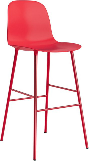 Normann Copenhagen Form Barstuhl aus Stahl in Rot - Bild 1