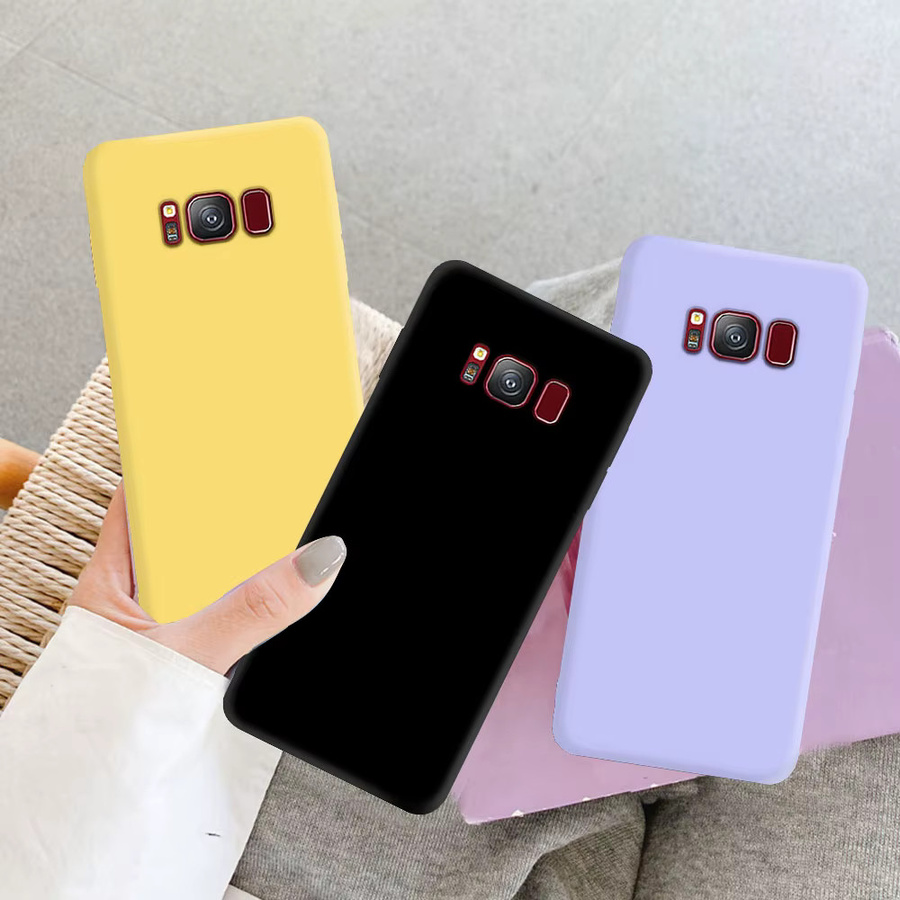 Silikon-Schutzhülle für Samsung Galaxy S8 S9 S10 S20 S21 FE S22 S23 Plus und Note 8 9 10 20 Plus in Lila - Bild 3