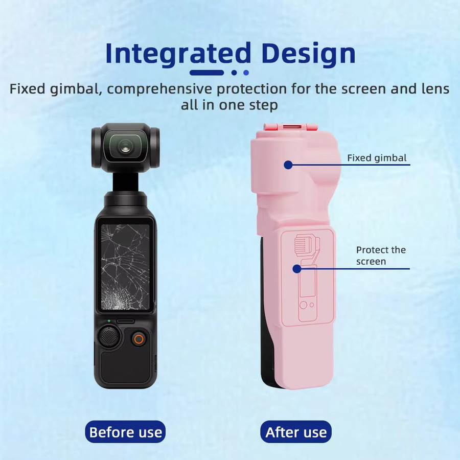 BRDRC Schutzhülle für DJI Osmo Pocket 3 mit Objektivdeckel und kratzfestem Rahmenzubehör - Bild 4