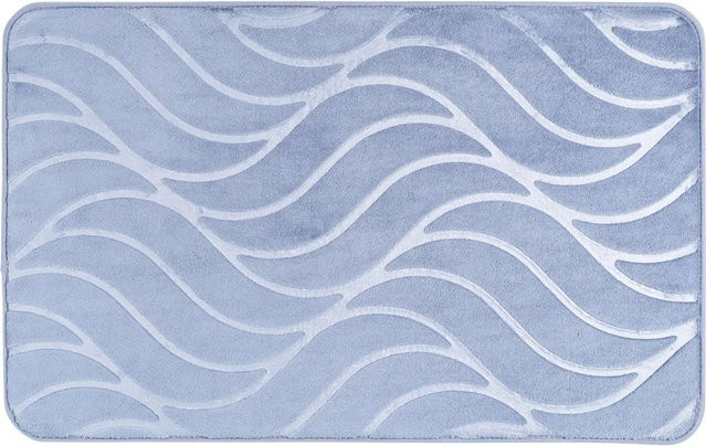 Wenko Badteppich Tropic aus Memory Foam in Blau, B/T: 80 x 50 cm - Bild 1