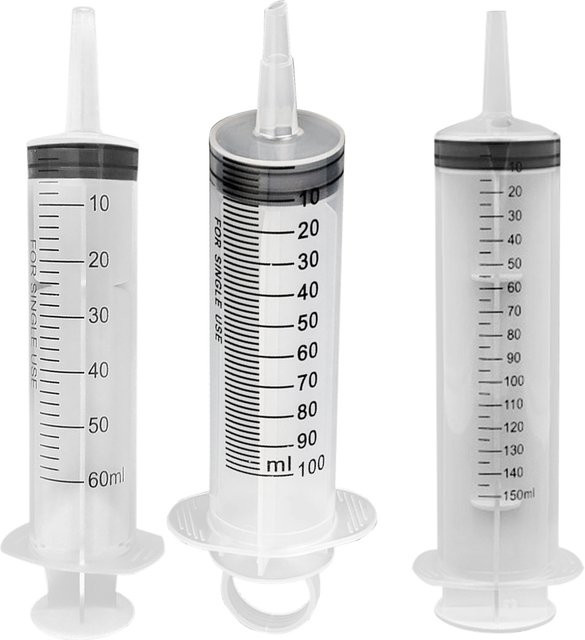 VAKIND Spritze mit großer Kapazität 20-150ml, transparente wiederverwendbare Pumpe als steriler Sauginjektor für die Nährstofffütterung ohne Nadel - Bild 1