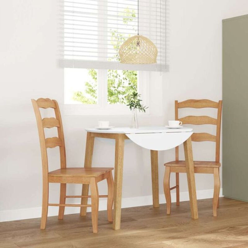 Set aus 2 Esszimmerstühlen aus klassischem Massivholz in Natur von vidaxl - Bild 1