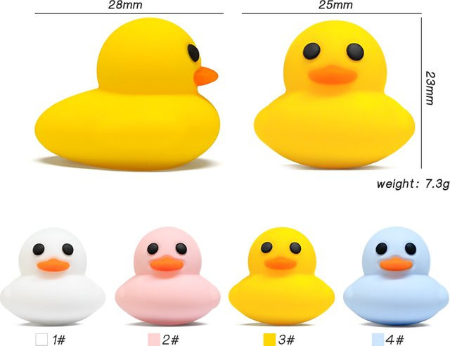 Lcmombay 3D Silikon Ente Perle, Schnuller Halskette, 10-teiliges Set, ab 0 Jahre - Bild 1