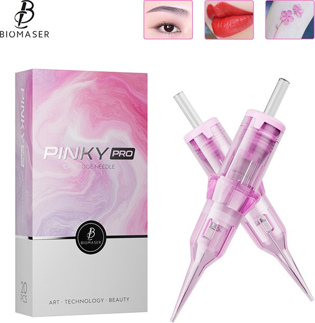 Biomaser Tattoo-Kartuschennadeln Round Liner RL, 10 Stück, Rosa - Bild 1