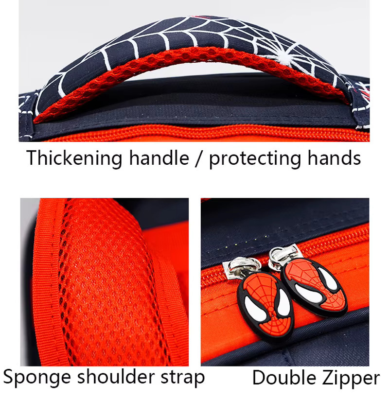 Wasserdichter Spinnen-Rucksack mit Federmäppchen-Set für Jungen in Blau - Bild 6