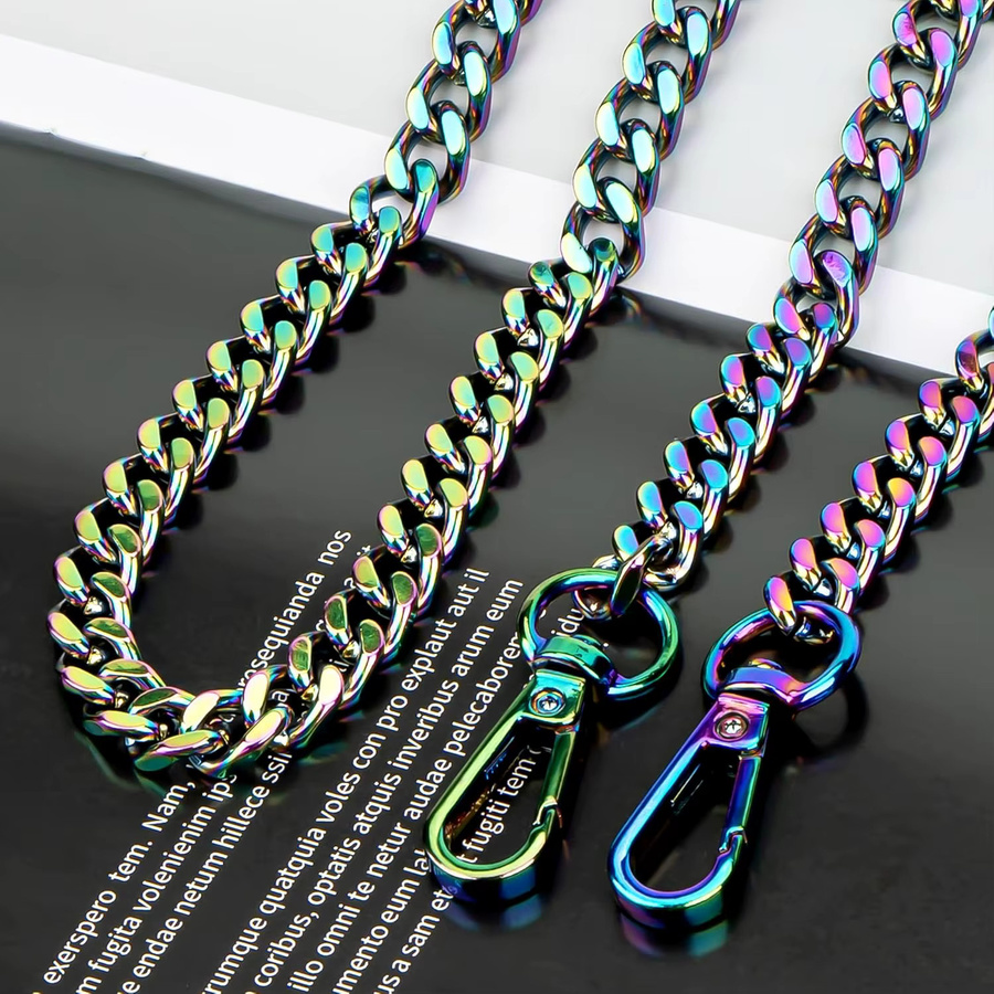 LEBATSION Geldbörsen-Kettenriemen, Metall, Regenbogen, Unisex - Bild 2