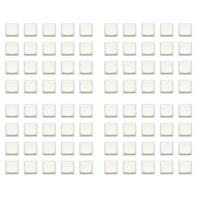 XDA Profil PBT Tastenkappen Set für mechanische Tastaturen mit MX Schaltern, 80 Stück, Farbe: Weiß - Bild 1
