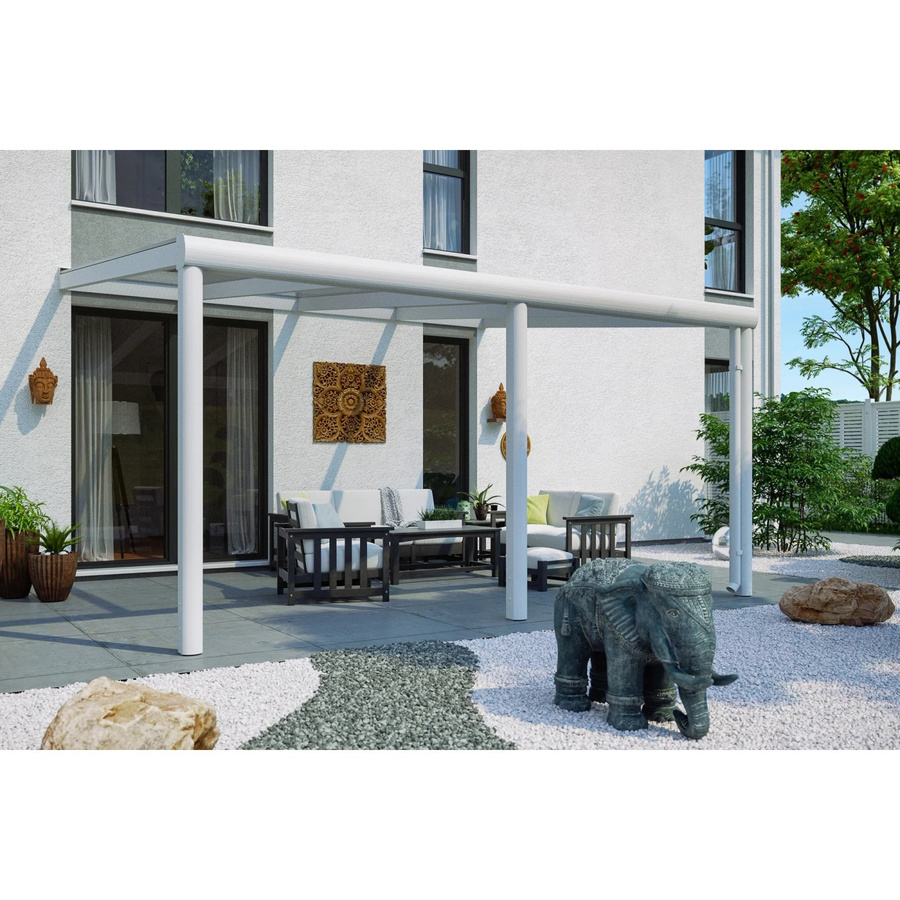 Skan Holz Terrassenüberdachung Garda aus Aluminium in Weiß mit Polycarbonat-Dach, B/T: 434 x 307 cm - Bild 2