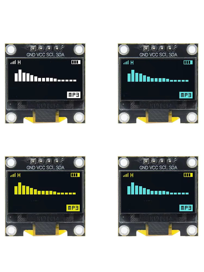 Estardyn 0,96 Zoll OLED-Displaymodul mit SSD1306 Treiberplatine, Weiß, I2C/IIC/Seriell, 128x64 Pixel, kompatibel mit ESP32 und STM32 - Bild 3