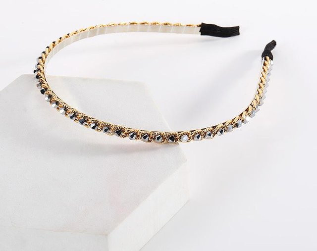 NATAWA Haarband, Kristall Strass Perle, grau, Damen - Bild 1