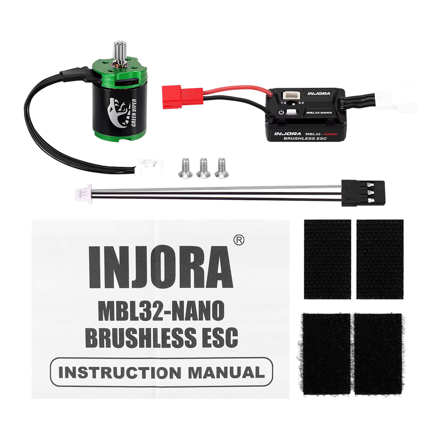 INJORA MBL32-NANO Bürstenloser ESC & 1621 Green Viper Motor 4300KV, 1:30 - Bild 3