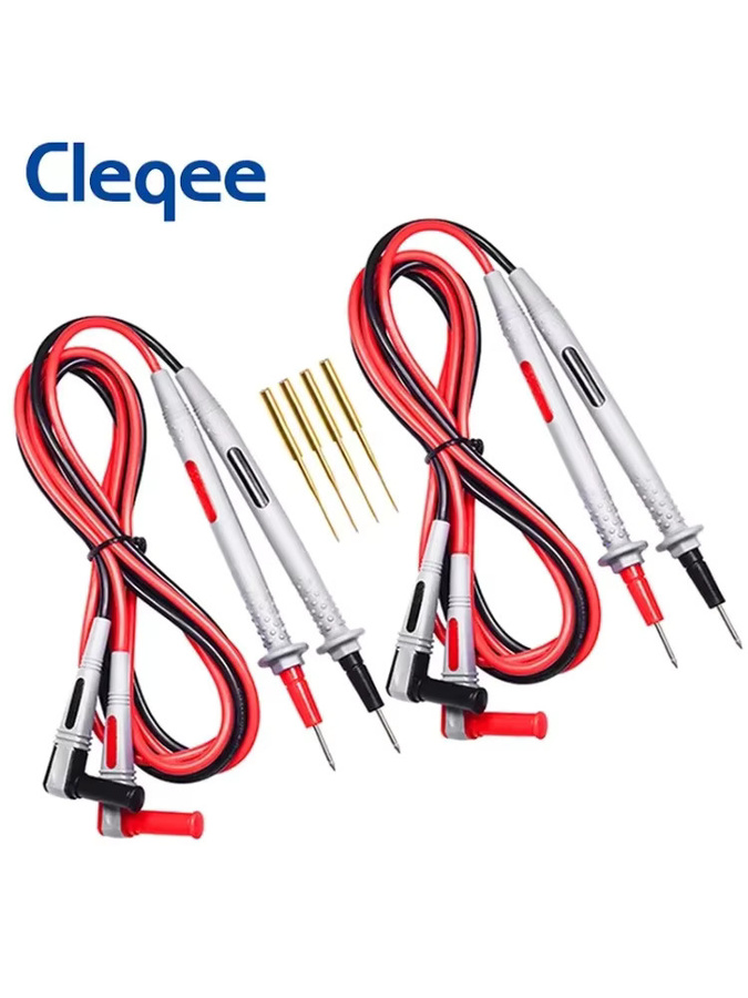 Cleqee P1505B Silikon-Multimeter-Messleitungen mit vergoldeten Nadeln und 4-mm-Bananensteckern, 1,5 m Kabel - Bild 4