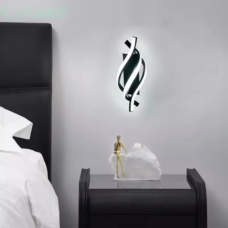 OSABO Moderne LED-Wandleuchte in U-Form für Wohnzimmer, Schlafzimmer und Flur, Schwarz oder Weiß - Bild 2