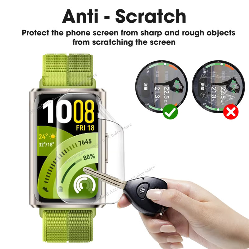 Kratzfeste TPU-Hydrogel-Displayschutzfolien für Huawei Band 11 und Huawei Band 11 Pro, transparent - Bild 3