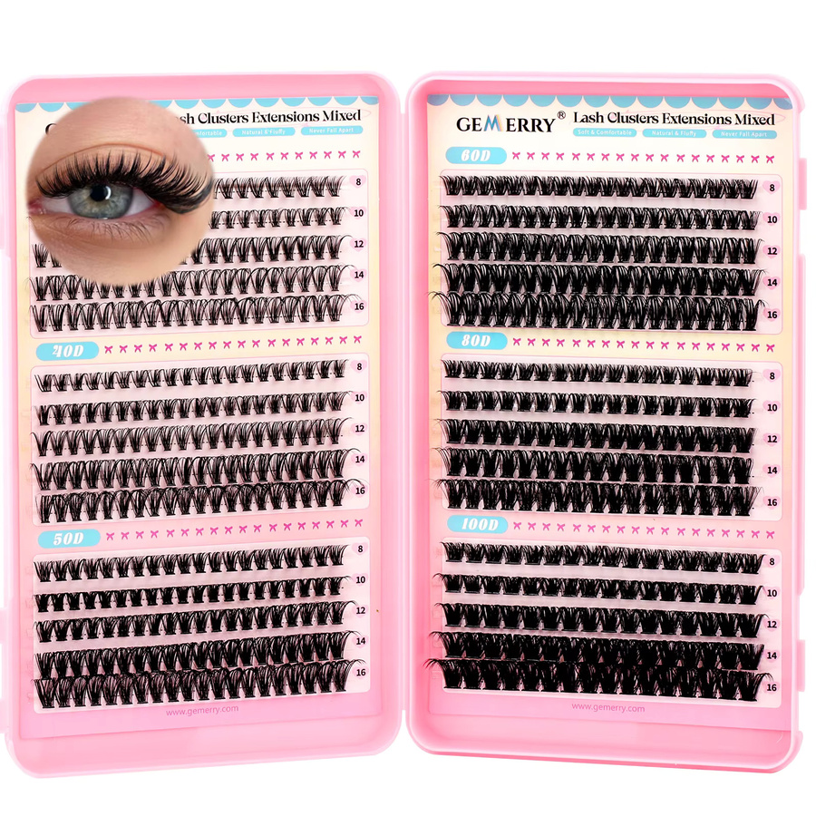 GEMERRY Cluster-Wimpern DIY-Set, Falsche Wimpern-Bündel - Bild 7
