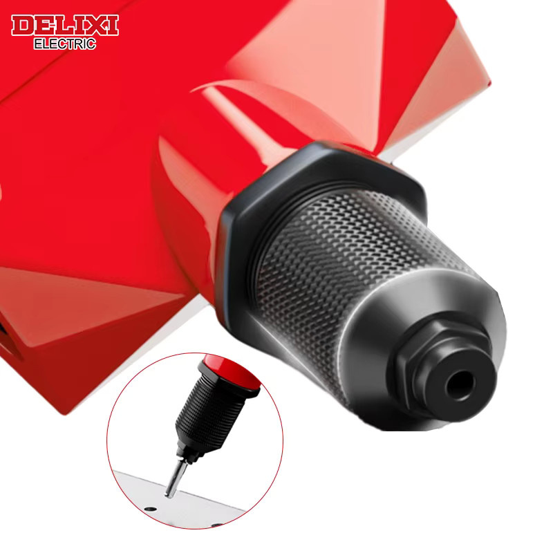 DELIXI ELECTRIC Hochleistungs-Handnietgerät in Rot für Metallbleche und Rohre - Bild 2