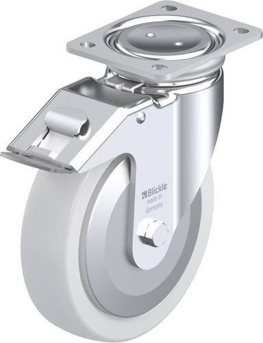 Blickle Lenkrolle LUH-SPO 200K-FI-FA mit Feststeller in Grau und Weiß, Rad-Durchmesser: 20 cm, Tragfähigkeit: 1000 kg - Bild 1