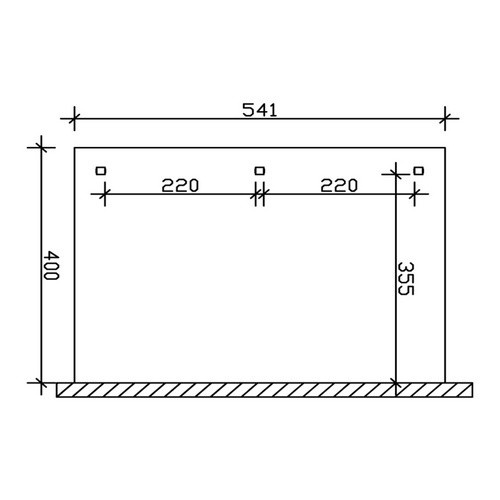 Skan Holz Terrassenüberdachung Andria aus Leimholz in Nussbaum Braun B/T: 541 x 400 cm mit Polycarbonat Dach - Bild 3