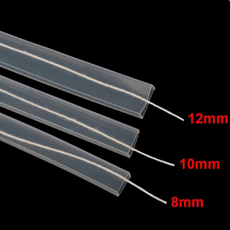Ksdligh Wasserdichte LED-Silikonschlauch Schutzabdeckung für WS2812B und WS2811 Streifenlicht in Transparent, Milchweiß oder Schwarz, Durchmesser: 8 mm, 10 mm oder 12 mm - Bild 2