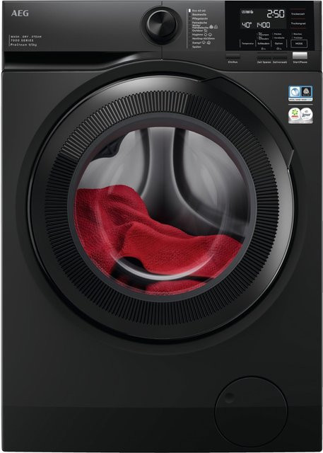 AEG Series 7000 Waschtrockner LWR7S65690 in Schwarz mit 9 kg Waschkapazität und 5 kg Trockenkapazität - Bild 1