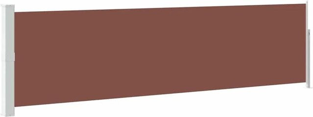 vidaXL Ausziehbare Seitenmarkise aus Polyester und Stahl, Farbe: Braun, H x B: 140 x 500 cm - Bild 1