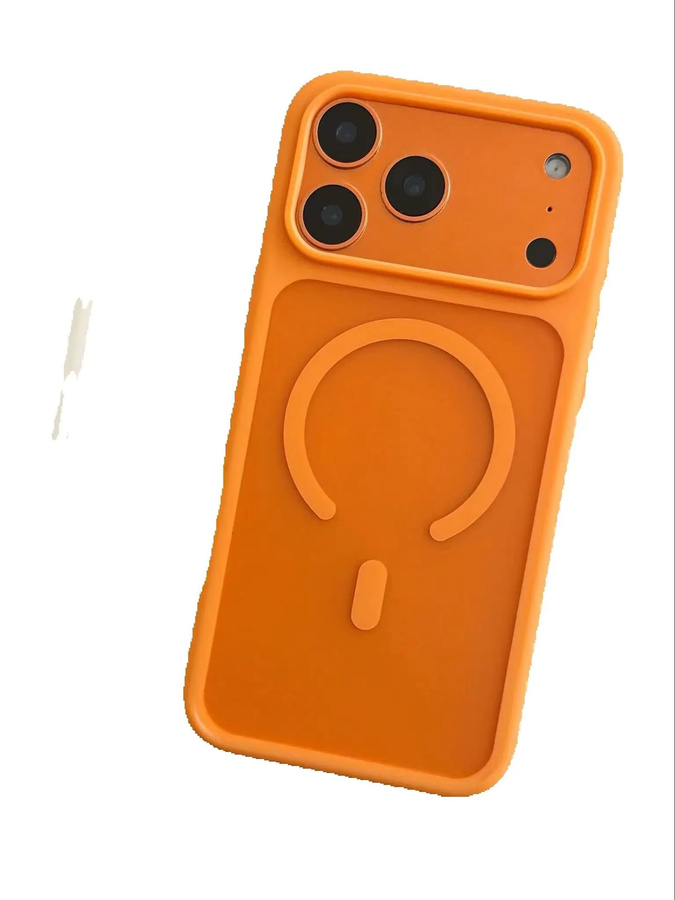 Matte stoßfeste MagSafe Handyhülle von NYFundas für iPhone 17 Pro Max, Air, 16 Plus, 15, 14, 13, 12 in Blau und Orange - Bild 4