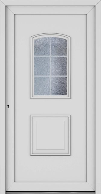 Roro Haustür OKE 1101 Kunststoff Weiß B: 110 cm, H: 210 cm, DIN L - Bild 1