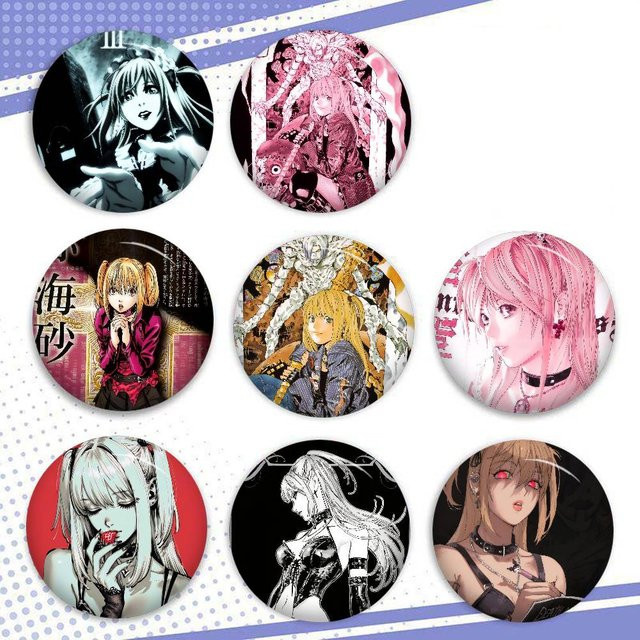 Kayou Anime Misa Death Note Button-Pins in den Größen Durchmesser: 32 mm, 44 mm und 58 mm - Bild 1