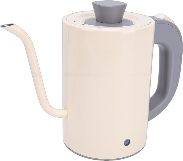 Koogeelife Elektrischer Schwanenhals-Wasserkocher aus Edelstahl mit PID-Steuerung, 600W, 800ml, Weiß - Bild 1
