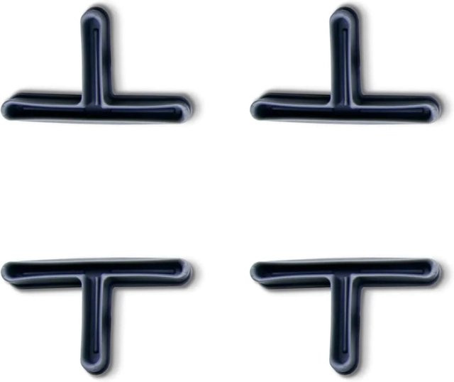 AR Shelving 4 Plastikfüsse für Steckregal mit T-Profil in Anthrazit und Schwarz - Bild 1