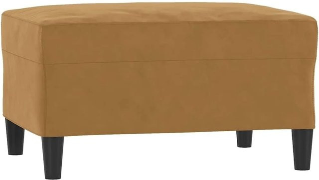 vidaXL Fußhocker aus Samt in Braun B: 70 cm, T: 55 cm, H: 41 cm - Bild 1