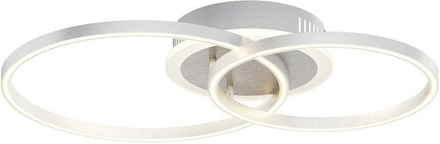 Lindby LED Smart Home Deckenlampe Edica in Alu-Grau, dimmbar mit Leselampe und Fernbedienung, modern und kompatibel mit Amazon Alexa und Google Assistant - Bild 1