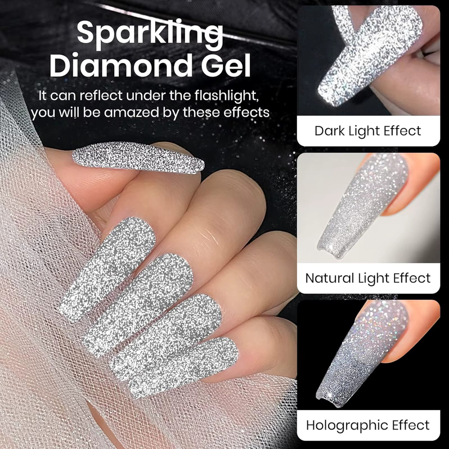 QAZIXU Gel-Nagellack, Silber, 8 ml - Bild 2