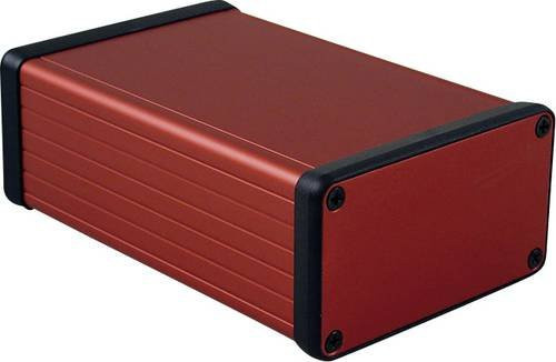 Hammond Electronics Profil-Gehäuse 1455K1201RD aus Aluminium in Rot, B: 120 mm, T: 78 mm, H: 43 mm - Bild 1