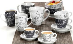 Ritzenhoff & Breker Jumbo-Kaffeetasse CORNELLO GREY aus Porzellan, 6 Stück, 0,6 l, grau - Bild 1