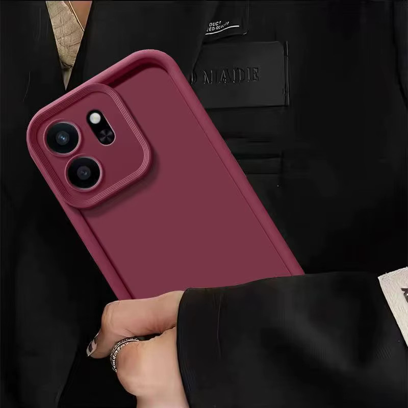 EUCAGR Schutzhülle für OPPO Reno14 F 5G in Braun, matte weiche Rückseite mit Anti-Fall-Schutz - Bild 1