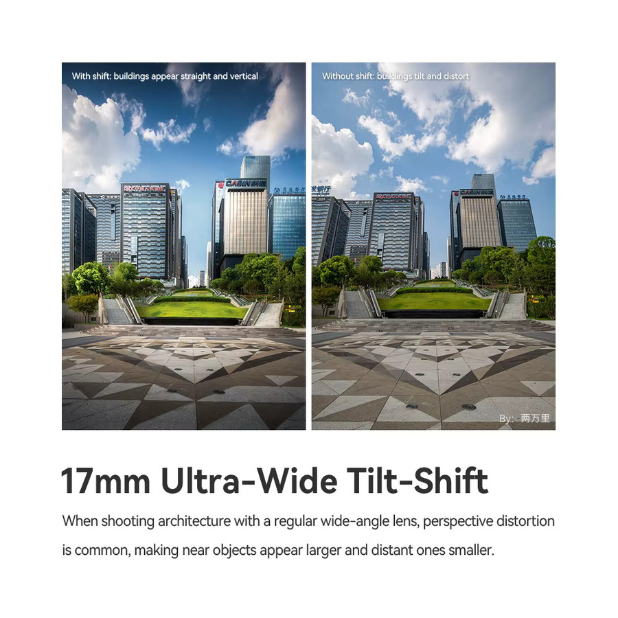 TTArtisan Tilt-Shift 17mm F4 Vollformat-Weitwinkelobjektiv in Schwarz für Sony E, Nikon Z, Canon R, Sigma L, Leica L, Fujifilm GFX und Sony A7-Serie - Bild 2